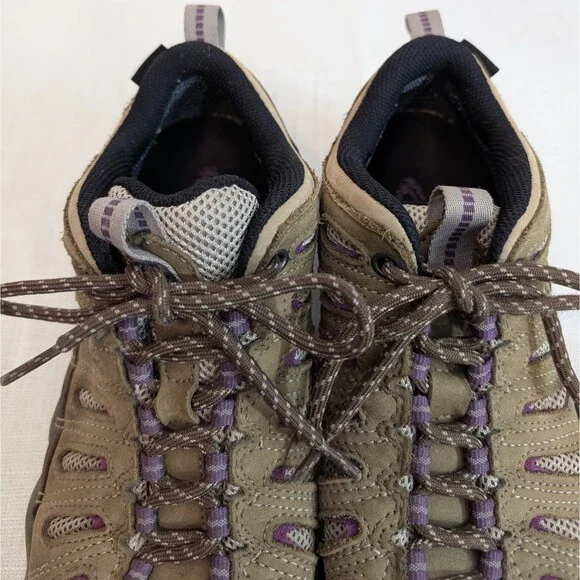 Oboz Sawtooth II Hiking Boots Women's Sz 10 Brown Tan Purple Waterproof Gorpcore - Picture 12 of 14